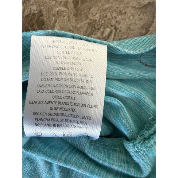 Lee Regular Fit Men's T-Shirt Size 2XL XXL Blue Heather Striped Polo Polyester - Picture 2 of 8